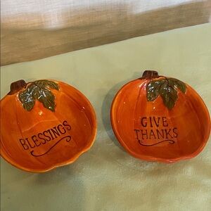 Pumpkin Shaped Decorative Bowls blessings & give thanks